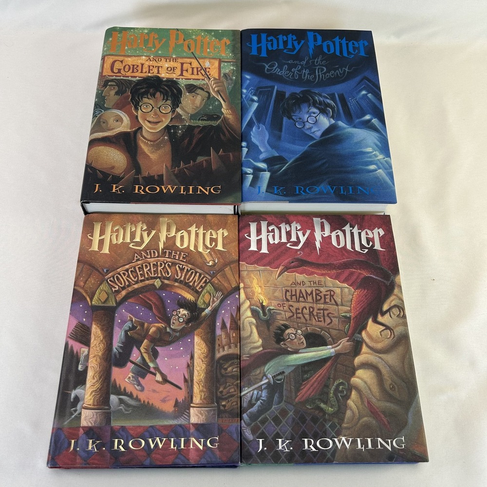 Harry Potter Novels 1-2-4-5 Hardcover Set J.K. Rowling Jim Kay No Marks